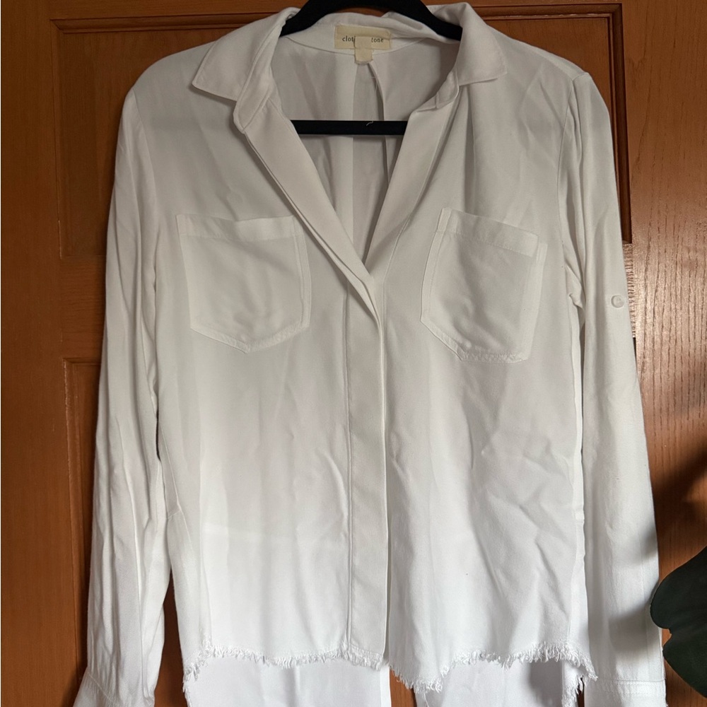 Cloth & Stone White Button Down Shirt